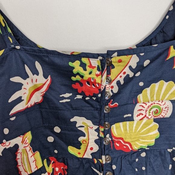 J. CREW Ocean Graphic Fish Camisole Cotton Tank - Picture 3 of 5